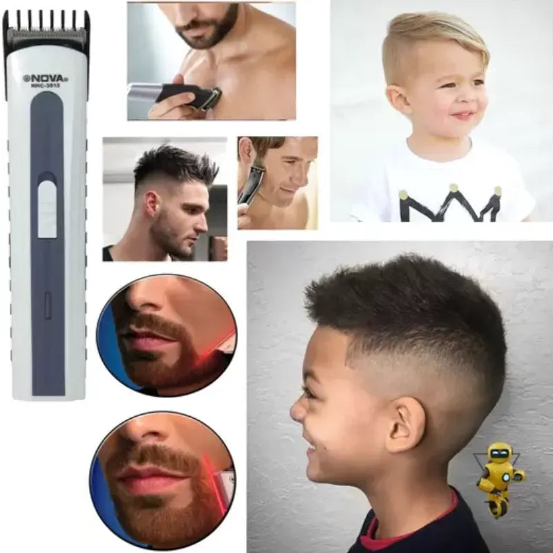 Aparador de Cabelo e/ou Barbeador Portátil de Barba 3915 Bivolt Recarregável - ENVIO IMEDIATO PARA TODO BRASIL