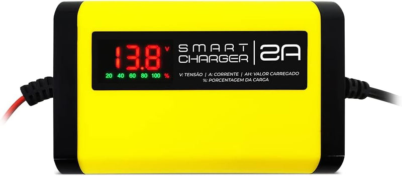 Carregador de Bateria Automotivo Smart Charger 2A Inteligente - Bivolt - 12V